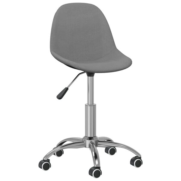 vidaXL Chaise pivotante de bureau Gris clair Tissu