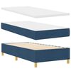 vidaXL Lit &agrave; ressorts avec matelas Bleu 80 x 200 cm tissu