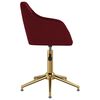 vidaXL Chaises &agrave; manger pivotantes lot de 6 rouge bordeaux velours