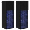 vidaXL Meubles TV muraux 2 pc Ch&ecirc;ne noir Bois d'ing&eacute;nierie