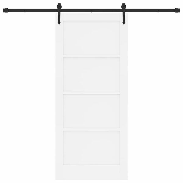 vidaXL Porte coulissante ORKDAL Blanc 86 x 198,5 cm Bois de pin massif