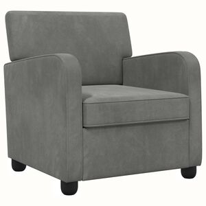 vidaXL Fauteuil Gris fonc&eacute; Velours