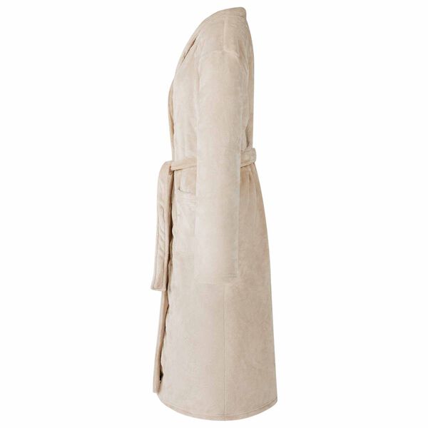 vidaXL Robe de bain sans capuche Beige xl Flanelle