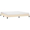 vidaXL Cadre de lit sans matelas crème 200x200 cm tissu