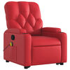 vidaXL Fauteuil inclinable de massage Rouge Similicuir