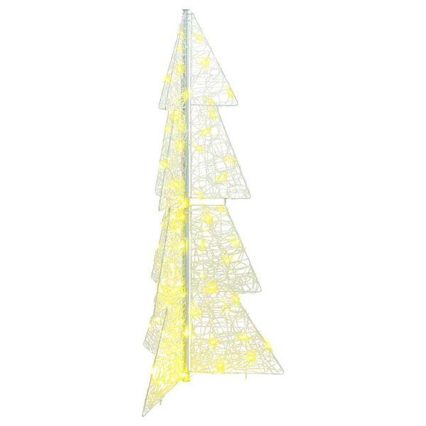 vidaXL Sapin de No&euml;l avec 100 LED Blanc chaud 120 cm Acrylique