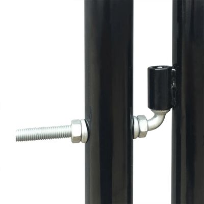 vidaXL Portail simple de clôture Noir 100x125 cm