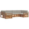 vidaXL Ensemble de canap&eacute;s d'ext&eacute;rieur 6 pcs Gris Naturel et Clair