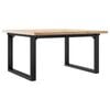 vidaXL Table basse cadre en O 80x80x45,5cm bois de pin massif et acier
