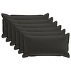 vidaXL Housse de coussin 6 pc HOUTEN Noir 40 x 80 cm Polyester
