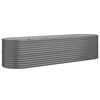 vidaXL Lit sur&eacute;lev&eacute; de jardin Acier galvanis&eacute; 296x80x68 cm gris