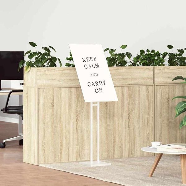 vidaXL Présentoirs de salon 2 pcs Blanc 26,5 x 26,5 x 127 cm Fer