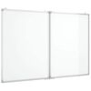 vidaXL Tableau blanc magn&eacute;tique pliable 100x80x1,7 cm aluminium
