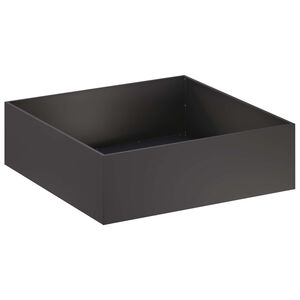 vidaXL Cache-pot de jardin Noir 80 x 80 x 30 cm Acier lamin&eacute; &agrave; froid