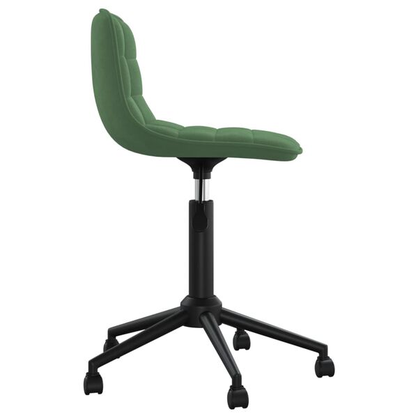 vidaXL Chaises pivotantes &agrave; manger lot de 4 vert fonc&eacute; velours