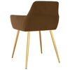 vidaXL Chaises &agrave; manger lot de 4 marron velours