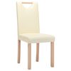 vidaXL Chaises &agrave; manger lot de 6 cr&egrave;me similicuir