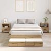vidaXL Cadre de lit avec rangement avec tiroir Chêne artisanal 120 cm