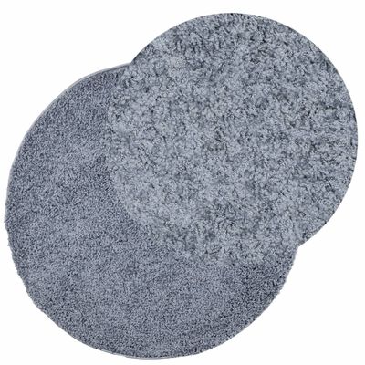 vidaXL Tapis shaggy PAMPLONA poils longs moderne bleu Ø 200 cm