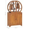 vidaXL Armoire avec &eacute;tag&egrave;re Yin Yang 70x30x130 cm Bois de teck massif