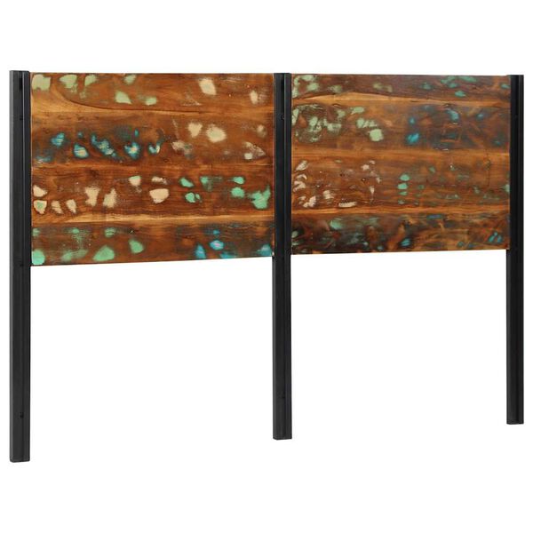 vidaXL T&ecirc;te de lit 160 cm bois massif r&eacute;cup&eacute;r&eacute; et fer