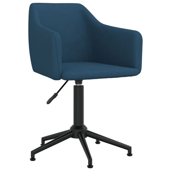 vidaXL Chaises pivotantes &agrave; manger lot de 6 Bleu Velours