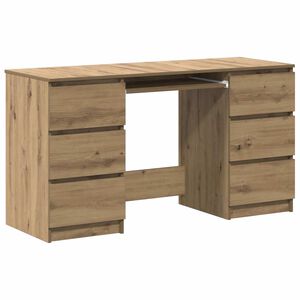 vidaXL Bureau ch&ecirc;ne artisanal 140x50x77 cm bois d'ing&eacute;nierie