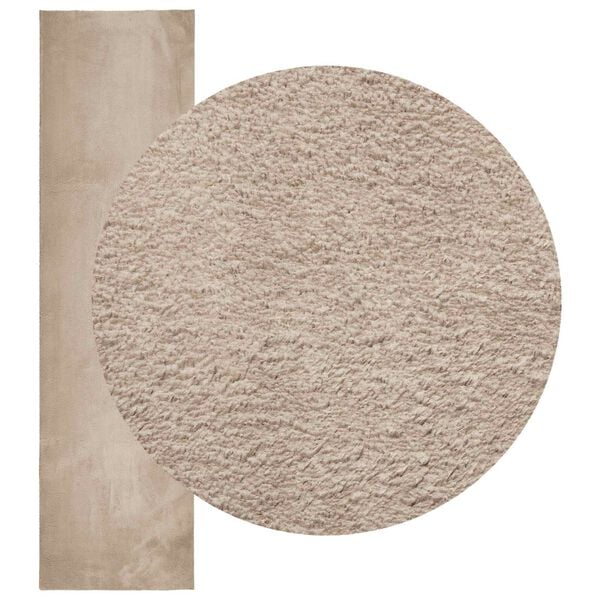 vidaXL Tapis de surface HUARTE Sable 300 x 80 cm Polyester