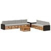 vidaXL Ensemble de canap&eacute;s d'ext&eacute;rieur 8 pc Naturel et gris clair