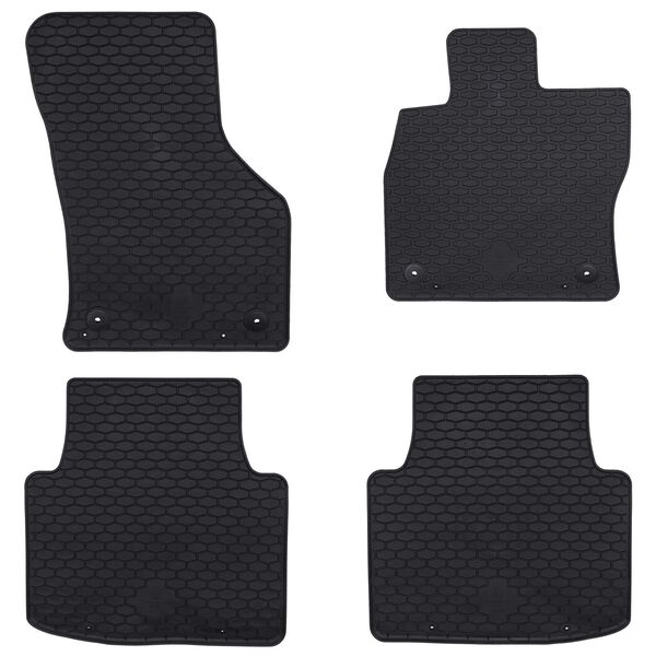 vidaXL Tapis de voiture 4 pcs Noir &Scaron;koda SUPERB III / iV Caoutchouc