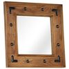 vidaXL Miroir Bois d'acacia massif 50 x 50 cm