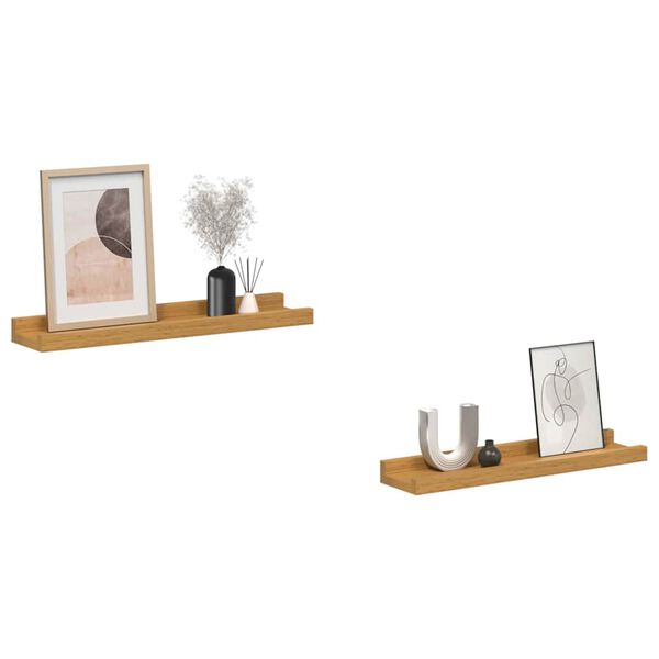 vidaXL &Eacute;tag&egrave;re Murale 2 pcs Beige 40 x 9 x 3 cm Bois d'ing&eacute;nierie