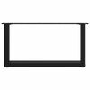 vidaXL Pieds de table basse en U, 2 pi&egrave;ces, noir, 70 x (30-31) cm, acier