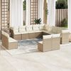 vidaXL Salon de jardin avec coussins 13 pcs beige r&eacute;sine tress&eacute;e