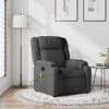 vidaXL Fauteuil de massage inclinable gris fonc&eacute; tissu