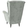 vidaXL Fauteuil gris clair velours