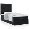 vidaXL Cadre de lit ottoman avec matelas noir 80x200 cm velours