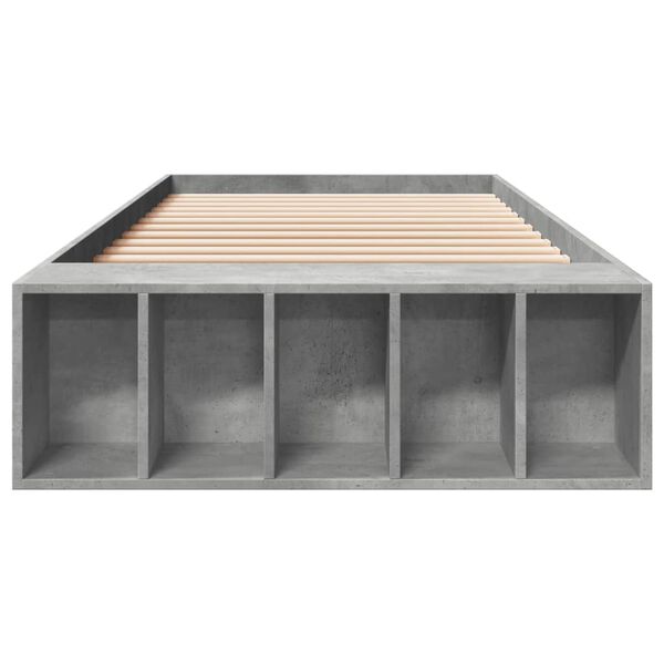 vidaXL Cadre de lit sans matelas gris b&eacute;ton 90x190 cm
