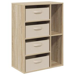vidaXL Buffet avec tiroir Ch&ecirc;ne Sonoma 60 x 33,5 x 84 cm