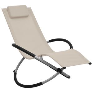 vidaXL Chaise longue pour enfants Acier Cr&egrave;me