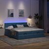 VidaXL Cadre de lit ottoman avec matelas bleu foncé 160x200 cm velours