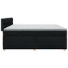 vidaXL Sommier &agrave; lattes de lit avec matelas Noir 200x200 cm Tissu
