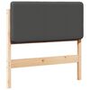 vidaXL T&ecirc;te de lit capitonn&eacute;e Brun et gris fonc&eacute; 100 cm Pin massif