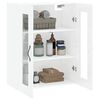 vidaXL Armoire murale blanc brillant 69,5x34x90 cm bois d'ing&eacute;nierie