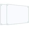 vidaXL Dosserets de cuisine 2 pcs transparent 80x60 cm verre tremp&eacute;