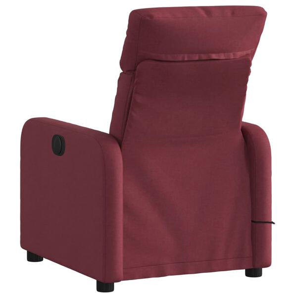 vidaXL Fauteuil de massage inclinable Rouge bordeaux Tissu