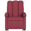 vidaXL Fauteuil inclinable de massage &eacute;lectrique Rouge bordeaux Tissu