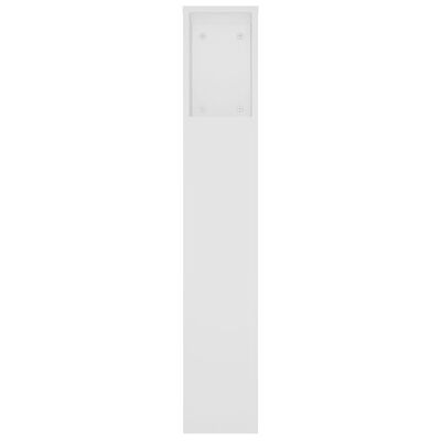 vidaXL Armoire de tête de lit Blanc 220x18,5x104,5 cm