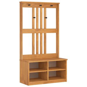 vidaXL Portemanteau SANDNES 87x40x159,5 cm bois massif pin
