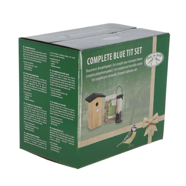 Esschert Design Ensemble complet de mangeoire &agrave; m&eacute;sanges bleues